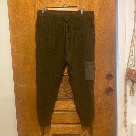 SEROYA Ser.o.ya Jason Joggers green Olive Wool - Size XXL drawstring pockets - Picture 3 of 13